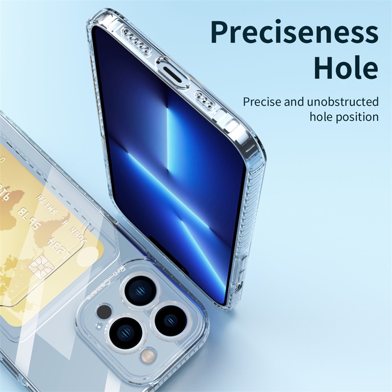 Ốp Điện Thoại Mềm Trong Suốt Có Túi Khí Chống Sốc / Trượt Và Ngăn Đựng Thẻ Cho OPPO A57 T1 2022