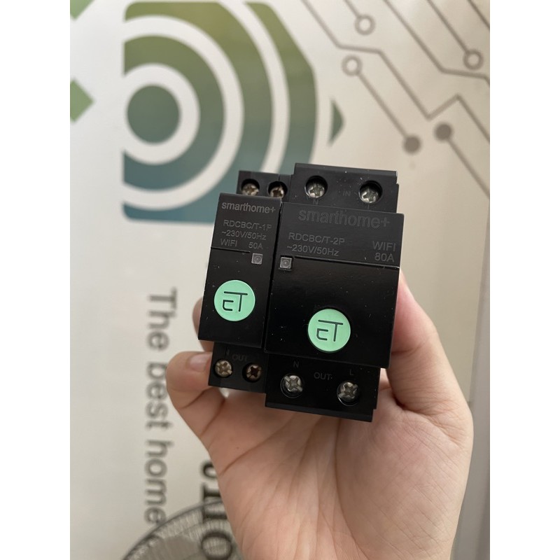 Công Tắc Wifi Công Suất Lớn Lắp Tủ Điện 50A 1Pha Tuya SHP-CB6