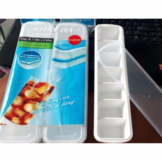 Khay đá chia đồ ăn dặm cho bé có nắp set 2 khay