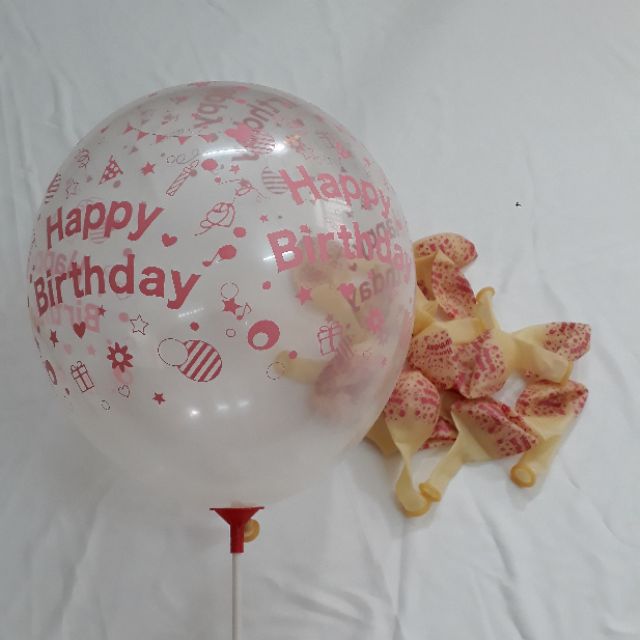 BONG BÓNG TRONG SUỐT 10'' IN HAPPY BIRTHDAY- BỊCH 10C- 20C