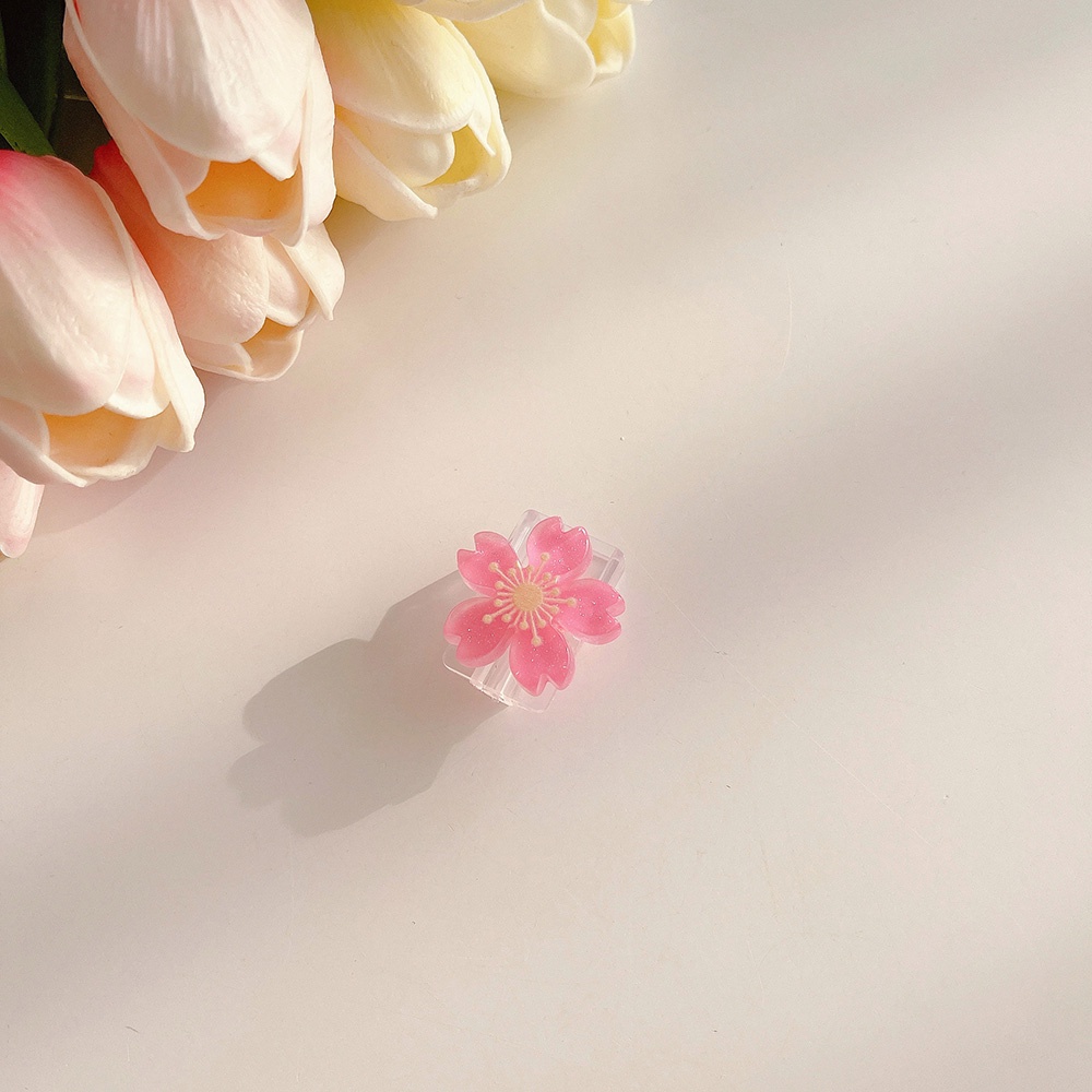 Vỏ Bọc Bảo Vệ Dây Cáp Dữ Liệu Hình Hoa Trong Suốt Cho Apple Huawei OPPO Vivo