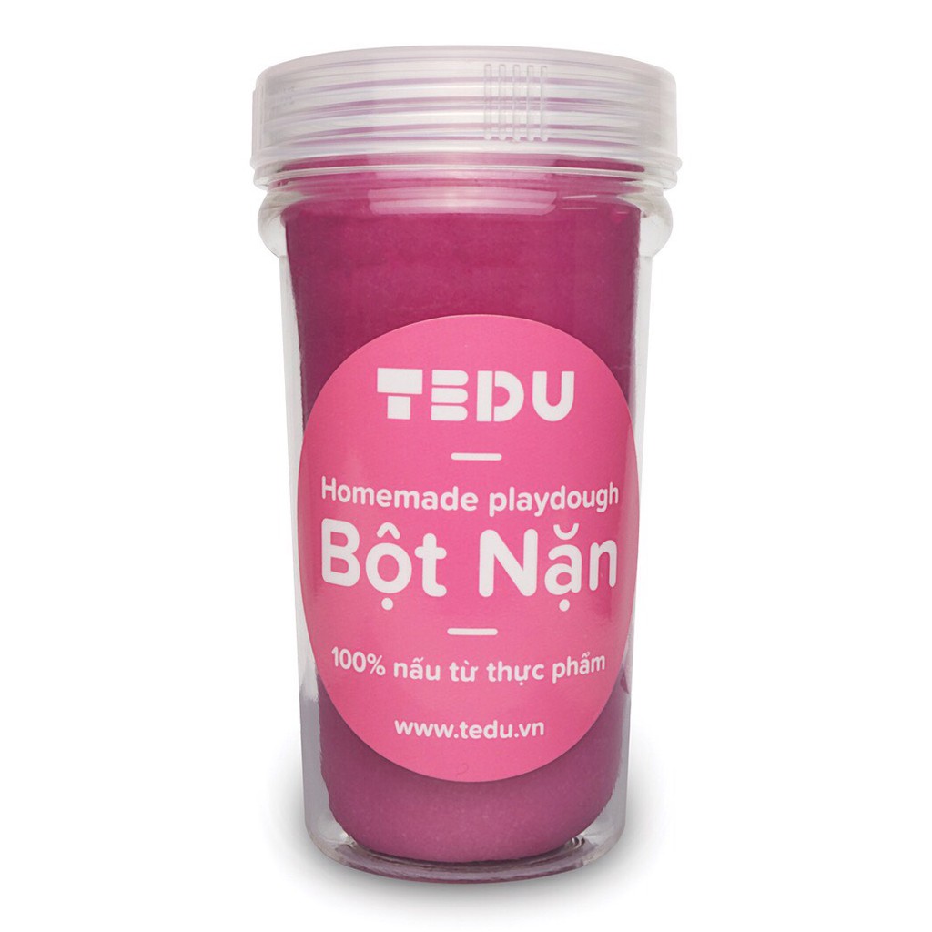 Bột nặn đất nặn an toàn Tedu hủ 140gram - Màu Hồng