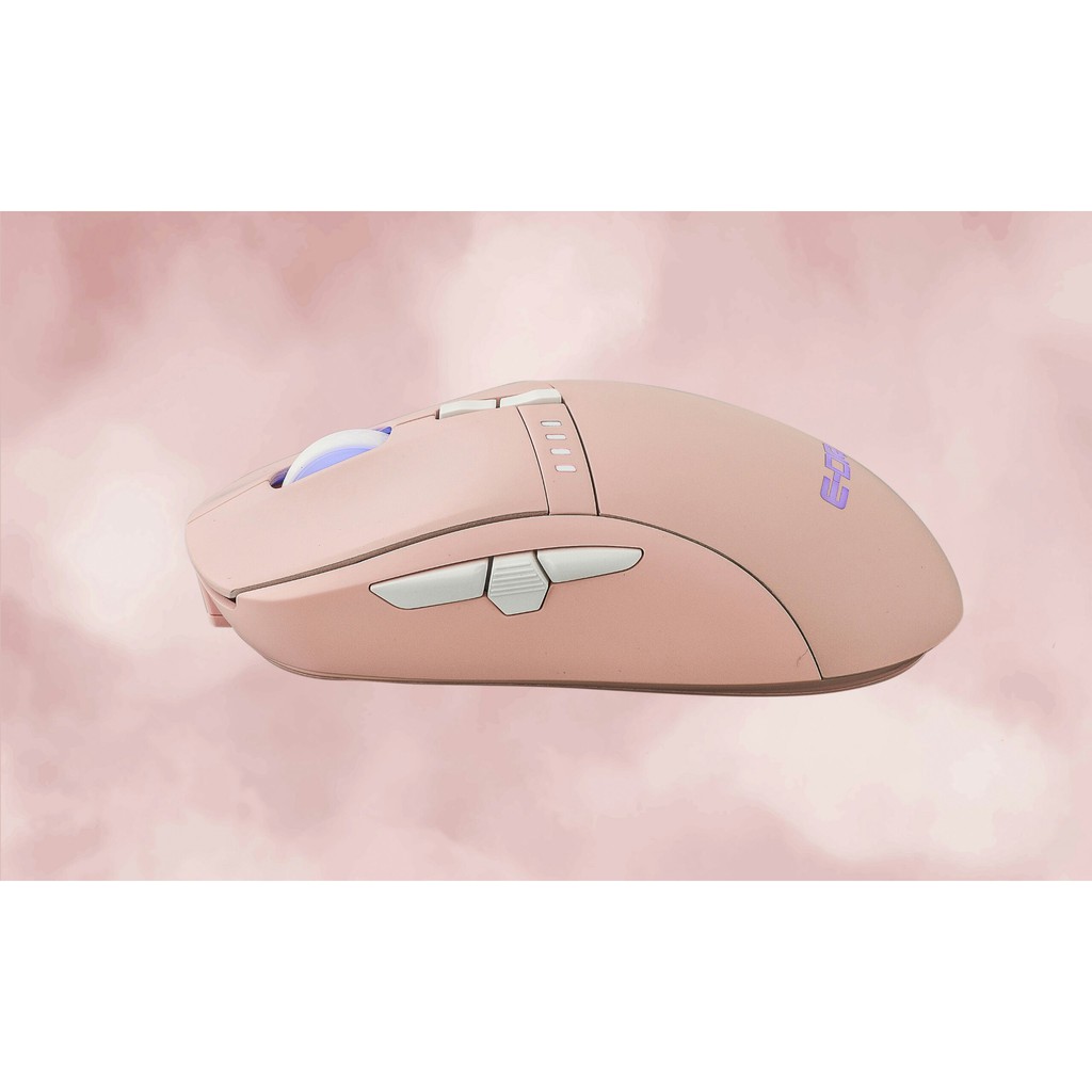 Chuột chơi game không dây E-Dra EM620w Pink - Led RGB - Màu hồng -  Wireless 2.4Ghz - 5000DPI - Click Huano 20M