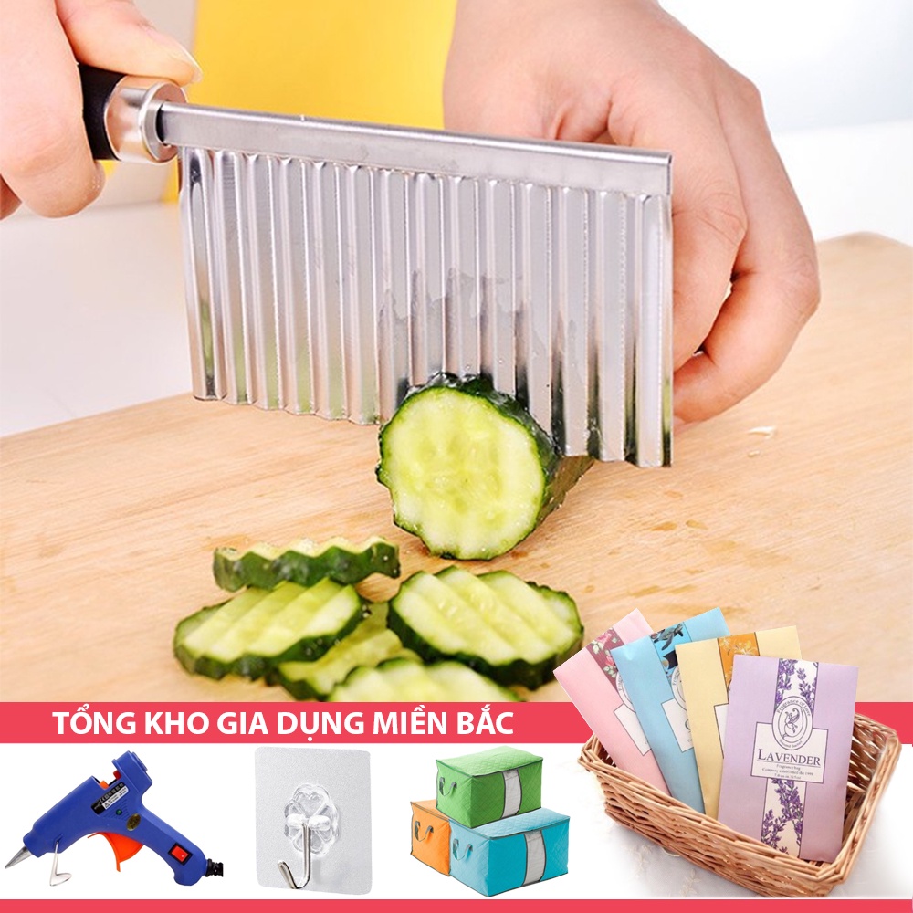 [Tổng Kho Sỉ] Dao Cầm Tay Nhà Bếp Cắt Gọt Khoai Tây - Thái Cắt Củ - Quả Kiểu Sóng - Làm Dưa Góp, Nộm