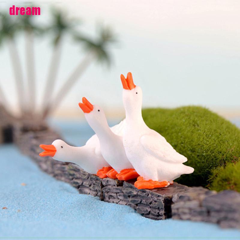 Mô Hình Ngỗng Mini Trang Trí Sân Vườn