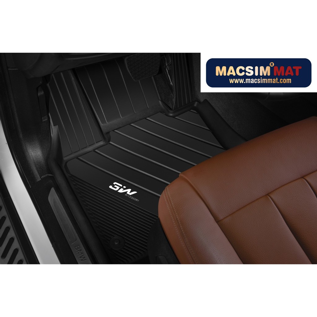 Thảm lót sàn xe ô tô BMW X6 2013 - 2018 nhãn hiệu Macsim 3W - chất liệu nhựa TPE đúc khuôn cao cấp - màu đen