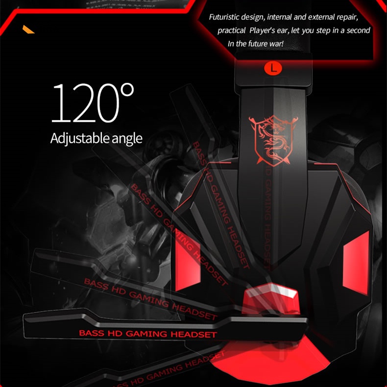 PLEXTONE PC780 Tai nghe gaming có mic có đèn LED cho máy tính, Tai nghe chụp tai gaming, tai nghe chơi game PUBG