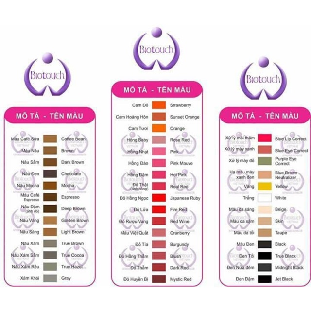 Mực phun xăm biotouch chính hãng