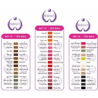 Mực phun xăm biotouch chính hãng