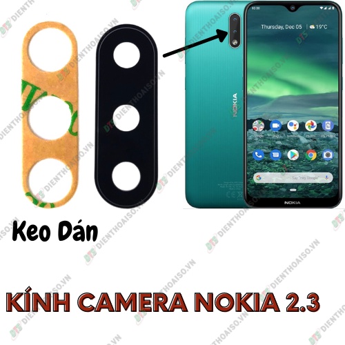 Mặt kính camera nokia 2.3 có sẵn keo dán