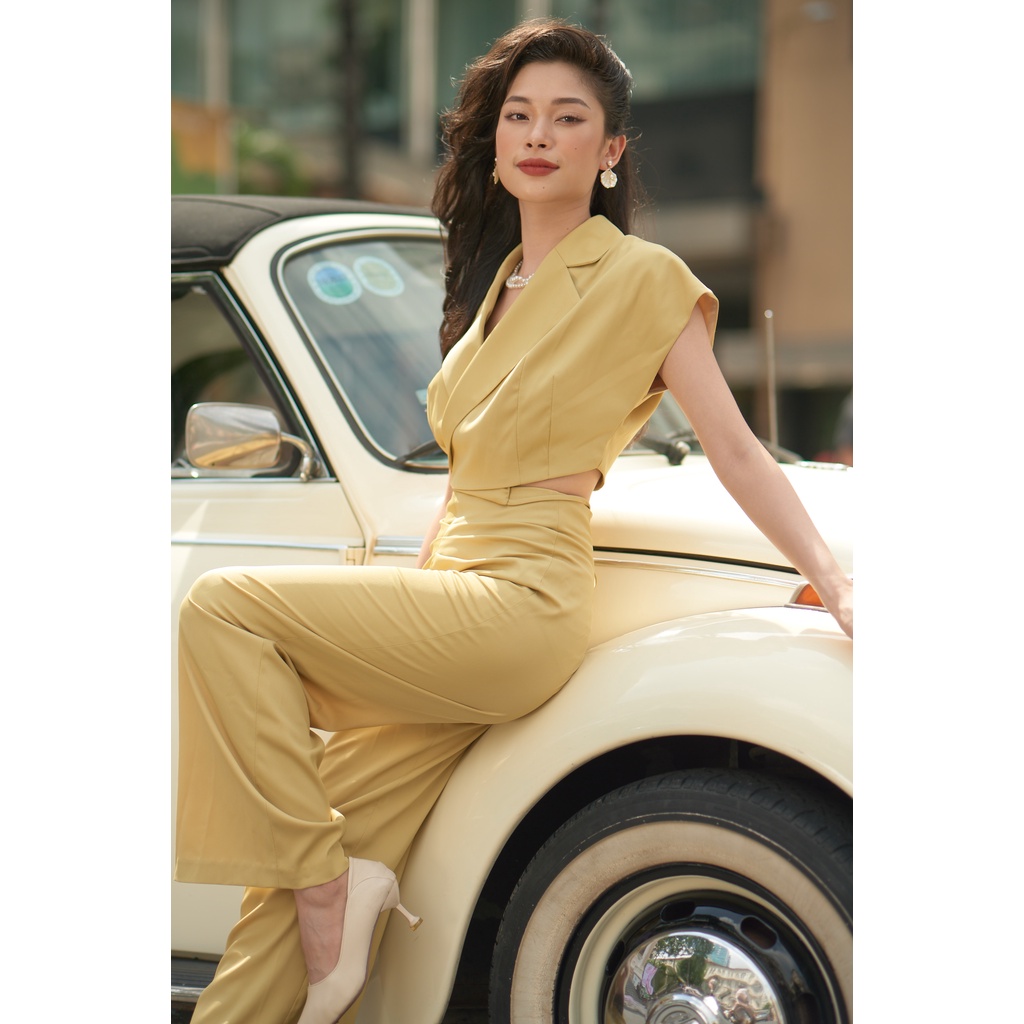 Vella Fashion - Set áo vest croptop tay ngắn kèm quần culottes VB22032