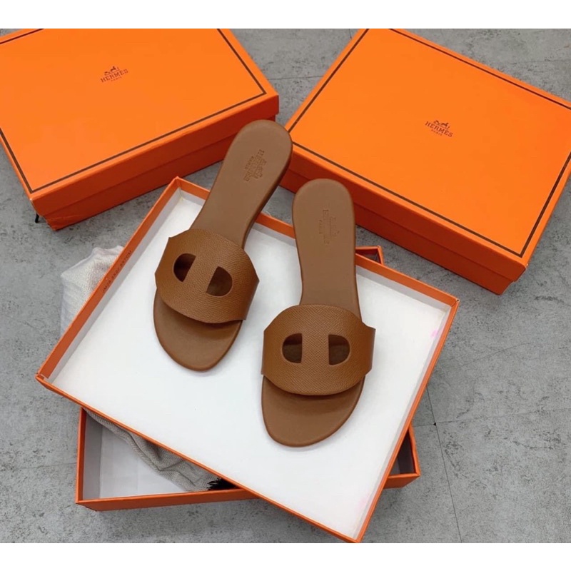 Dép lê Hm mũi lợn da mịn fullbox