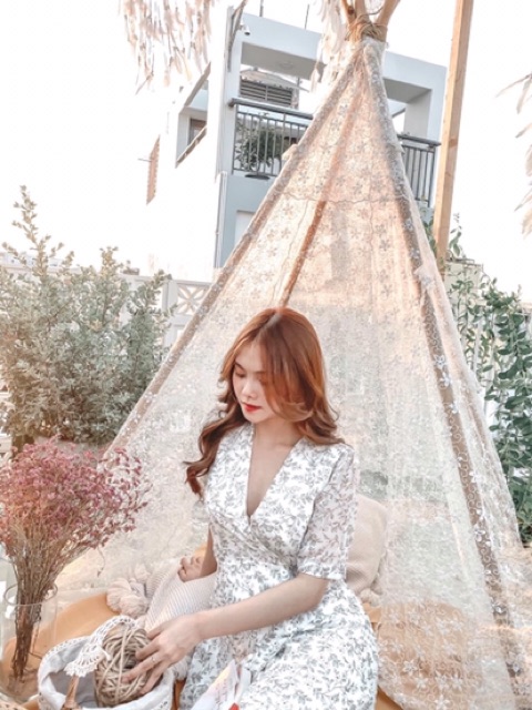 Đầm voan 🌸Đầm hoa suông cổ V 🌸Nhập MADEBY20 giảm 20k đơn trên 300k | BigBuy360 - bigbuy360.vn