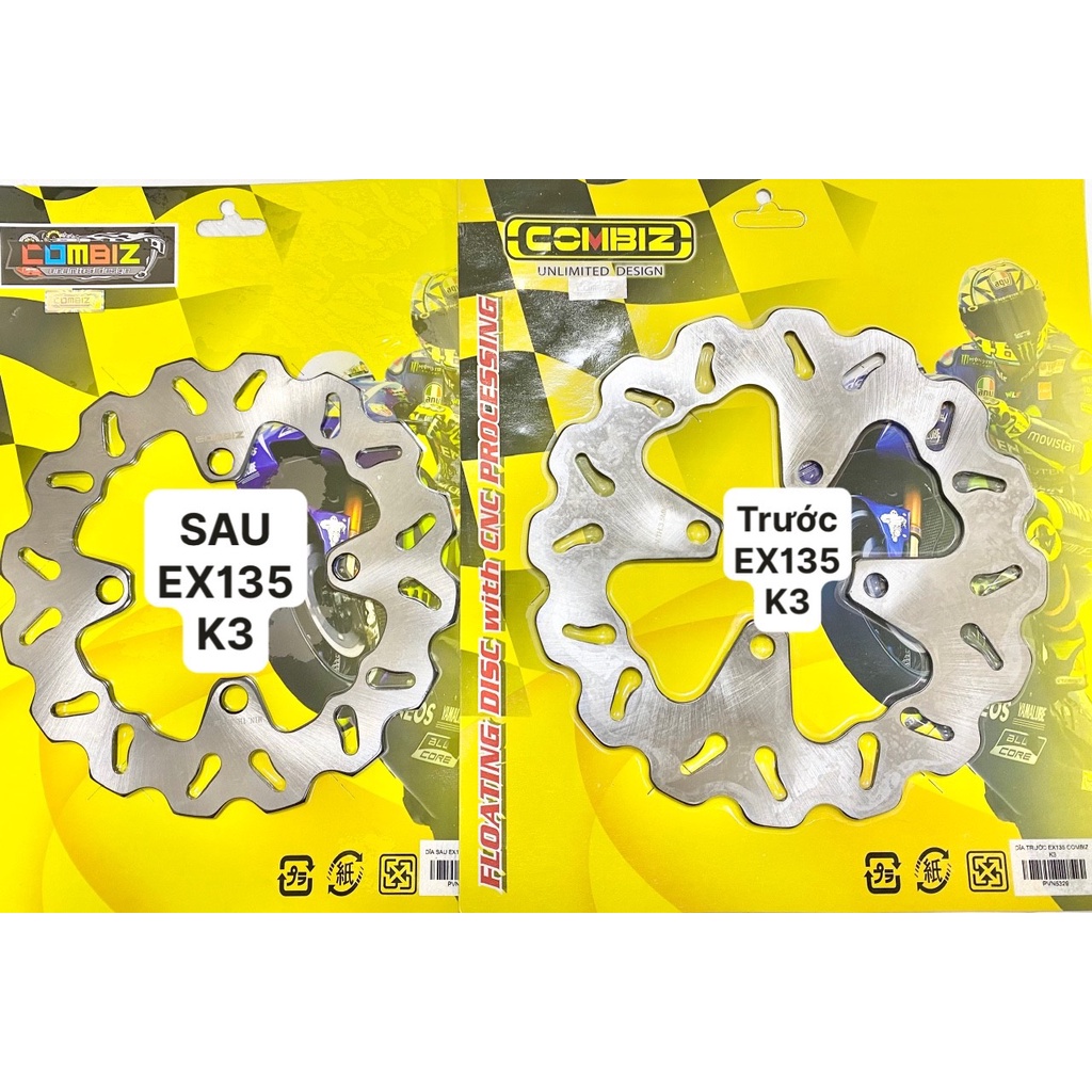 DĨA THẮNG TRƯỚC SAU EX135/EX150/WINNER150 COMBIZ