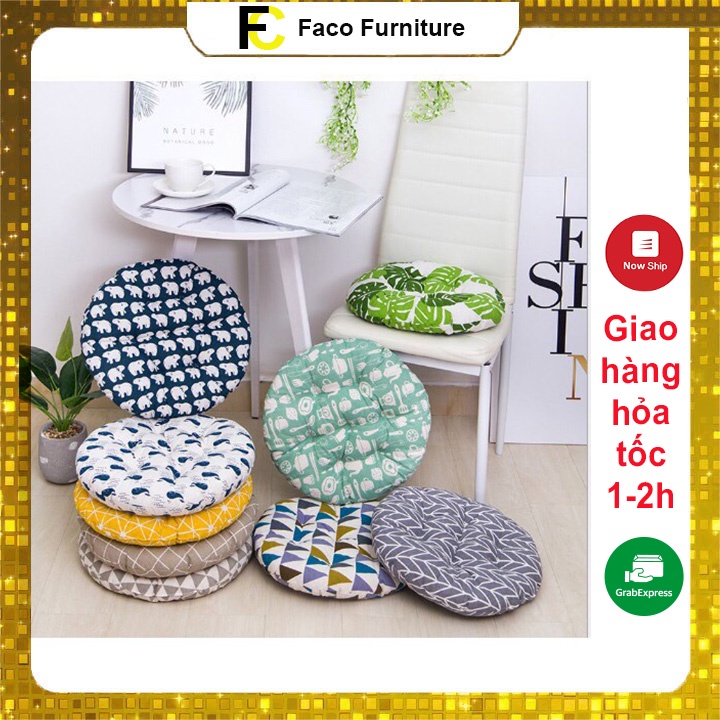 Nệm Ngồi Bệt Tròn, Đệm Ghế Văn Phòng Tròn, Ghế Café Trang Trí - Padded Seat Cushion