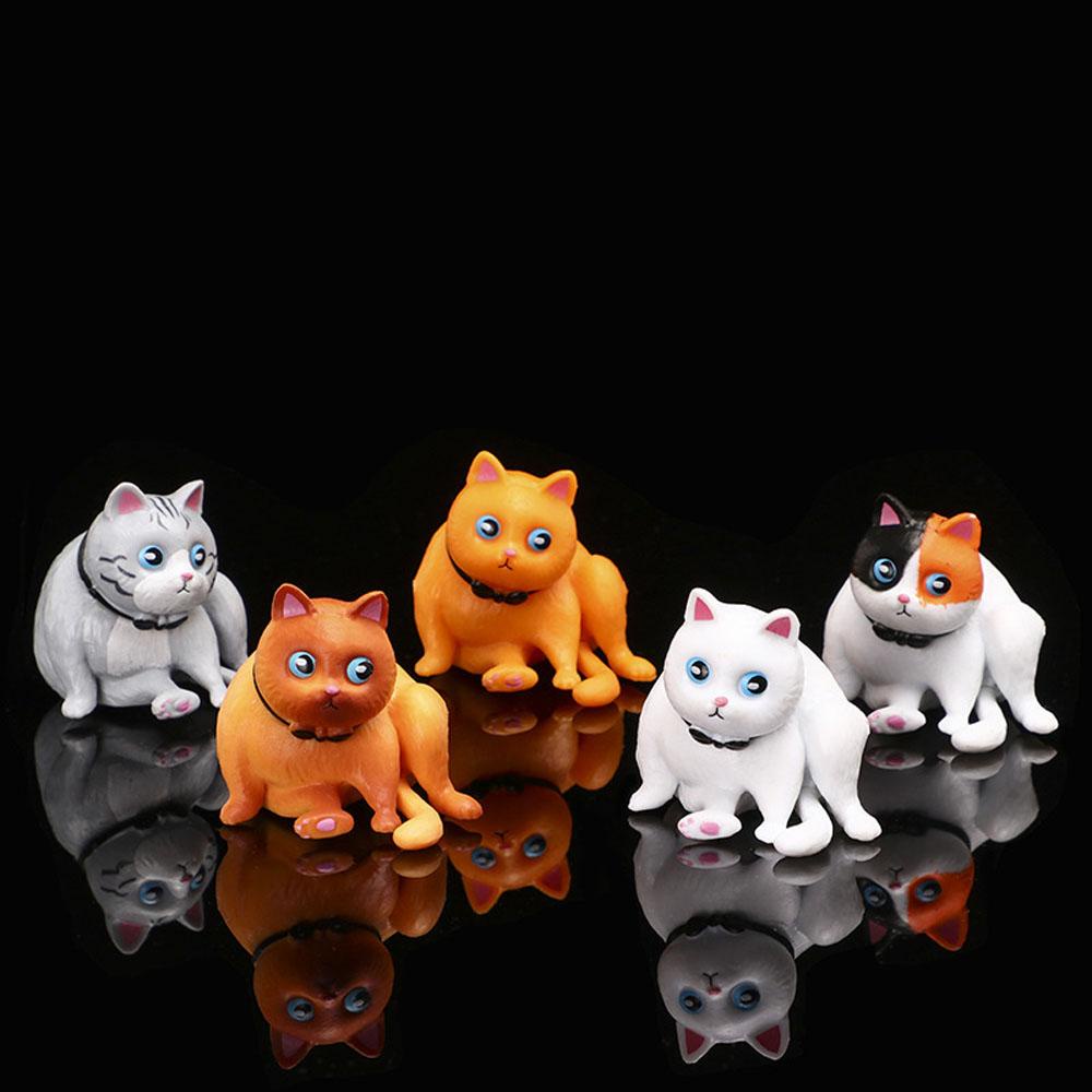 Set 5 Mô Hình Mèo Hoạt Hình Trang Trí Đáng Yêu