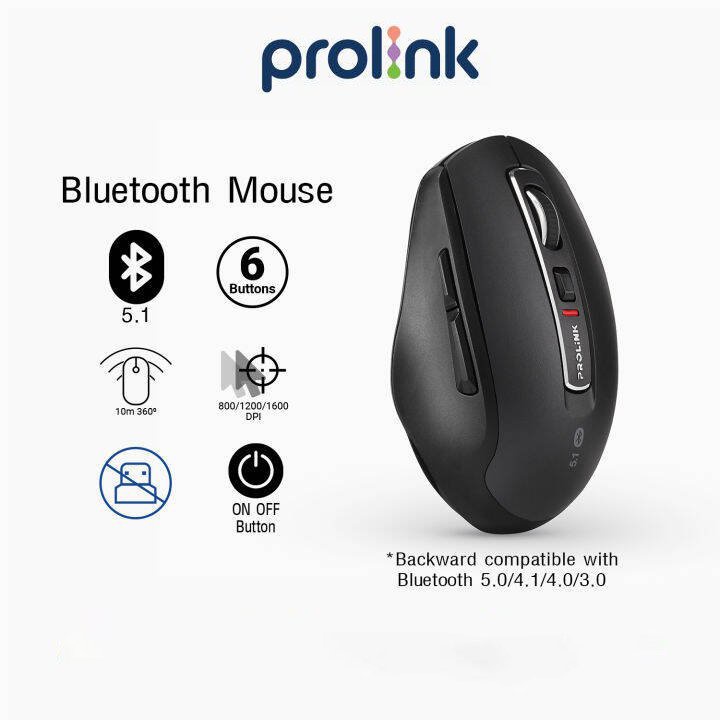 [Mã giảm 10% đơn 99K] Chuột Máy Tính Không Dây Bluetooth Cao Cấp Giá Rẻ PROLiNK PMB8502 (2 Màu) - Bảo Hành 12 Tháng