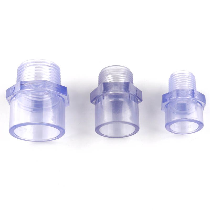 1 Đầu Nối Ống Nước Bằng Nhựa PVC Trong Suốt 1 / 2 "- 2"