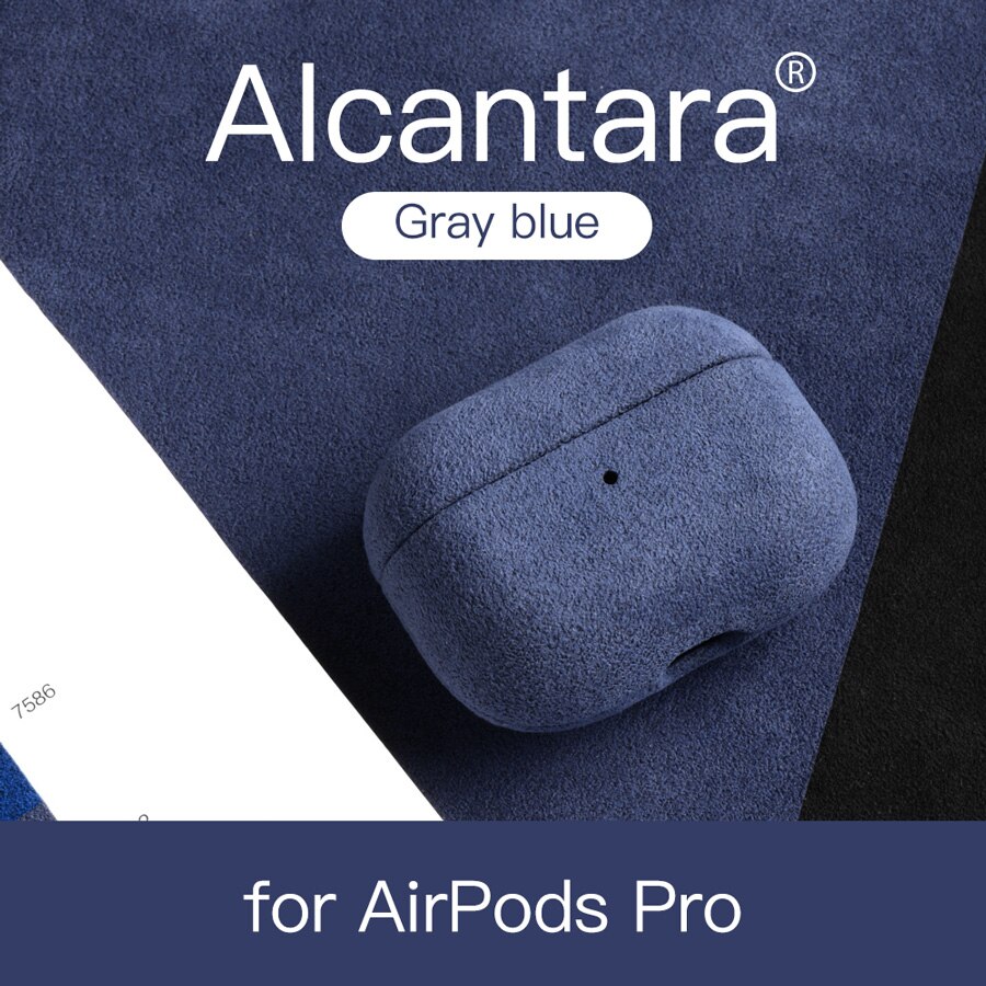 Vỏ bảo vệ tai nghe Bluetooth không dây ALCANTARA bằng da cho AirPods Pro & AirPods 1 2