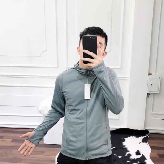 Áo khoác chống nắng nam, chất vải thun lạnh bảo vệ da