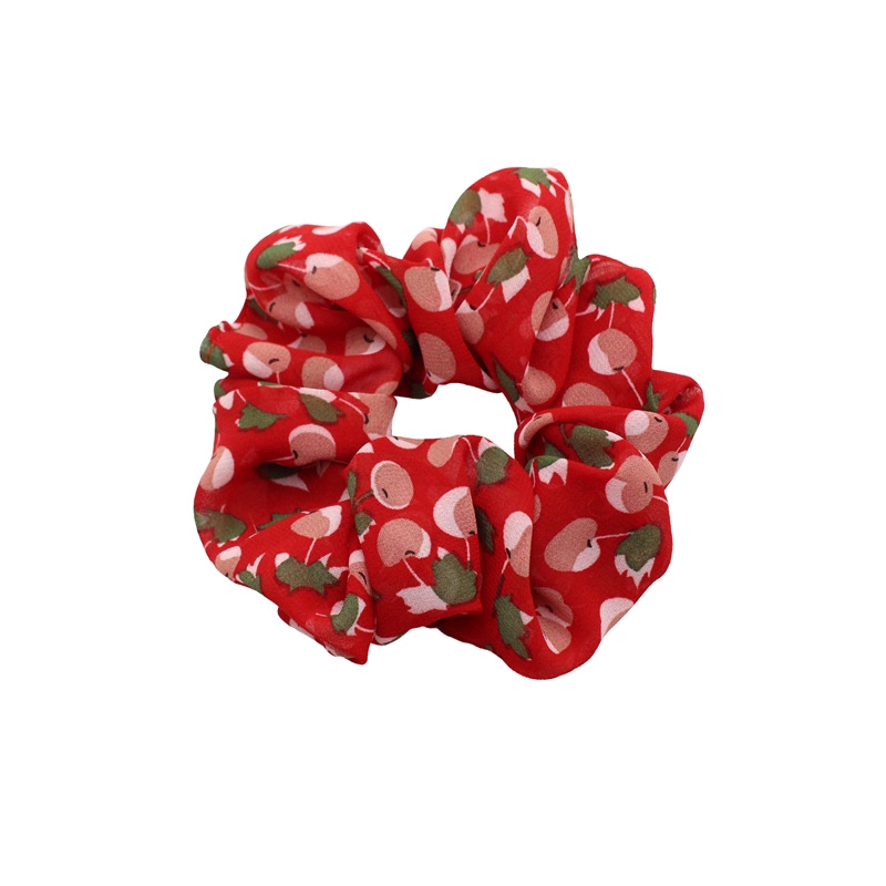 Dây buộc tóc co giãn thiết kế in hình trái cây thời trang cho nữ