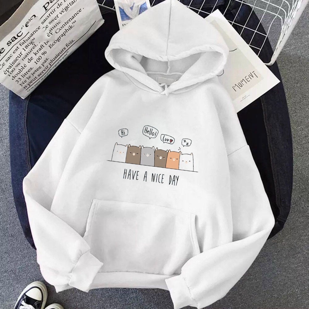 Áo hoodie nam nữ Have A Nice Day, chất nỉ dày dặn, nón 2 lớp, hợp làm áo cặp William - DS106