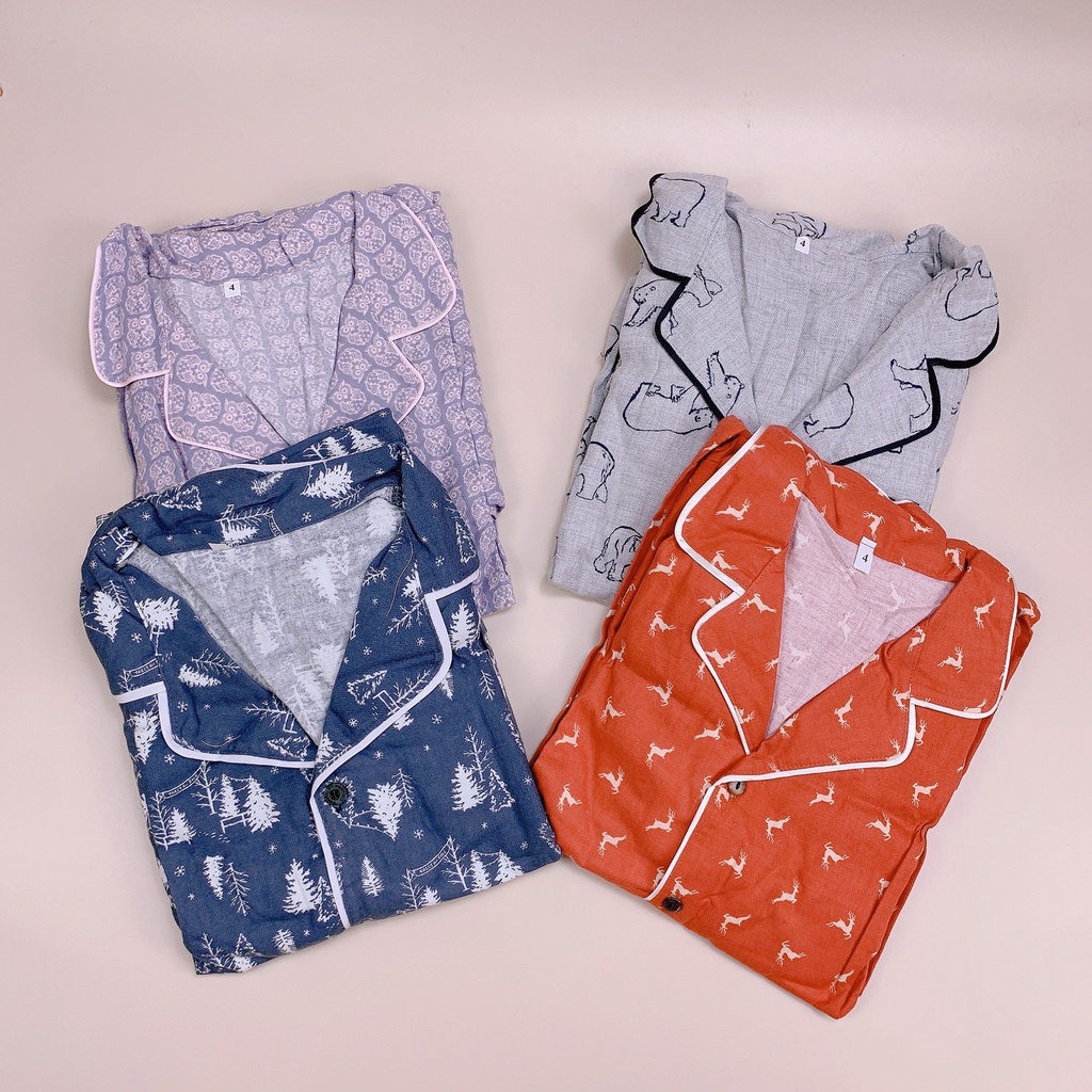 Bộ Pyjama thô Hàn 4 màu Mẹ
