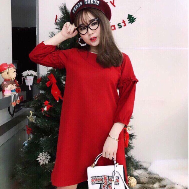 Đầm đỏ tay bí (kèm hình thật) | BigBuy360 - bigbuy360.vn