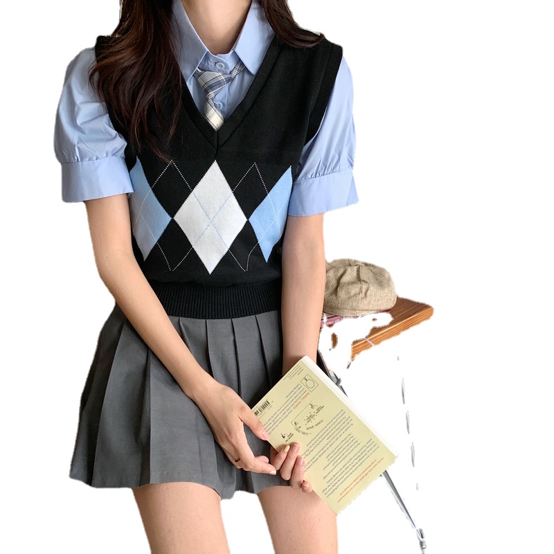Áo dệt kim Perty sát nách phong cách Hàn Quốc thời trang mùa thu cho nữ