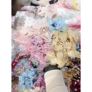 Dây buộc tóc nơ [ ĐÍNH ĐÁ] xinh đẹp 👗👗👗