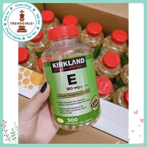 Vitamin E Kirkland 400 IU, Mỹ (500 viên) trẻ hóa da, chống lão hóa cho phụ nữ từ 12 tuổi trở lên - trend girls online