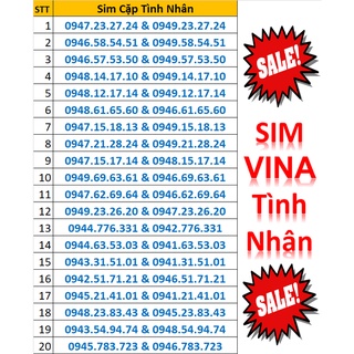 Sim Cặp Đôi - Sim Tình Nhân VinaPhone Giá Shock