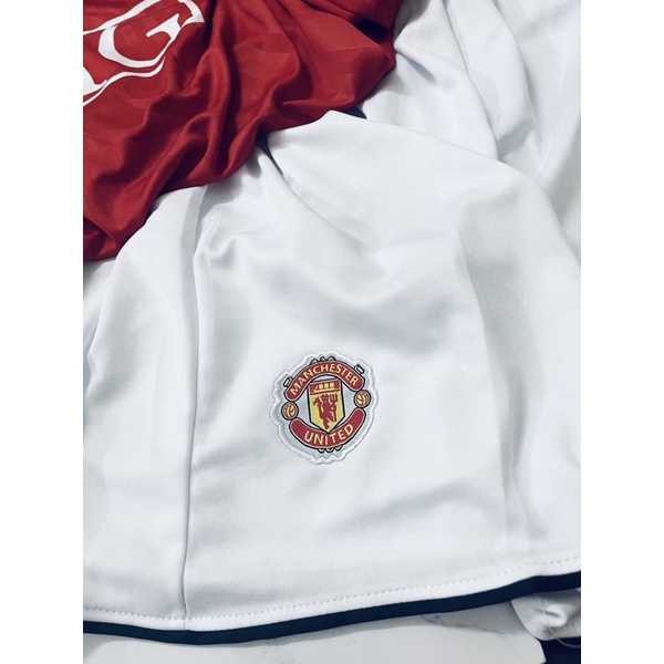 Set bộ quần áo thể thao bóng đá nam nữ dài tay clb mu manchester united aig đỏ 2008