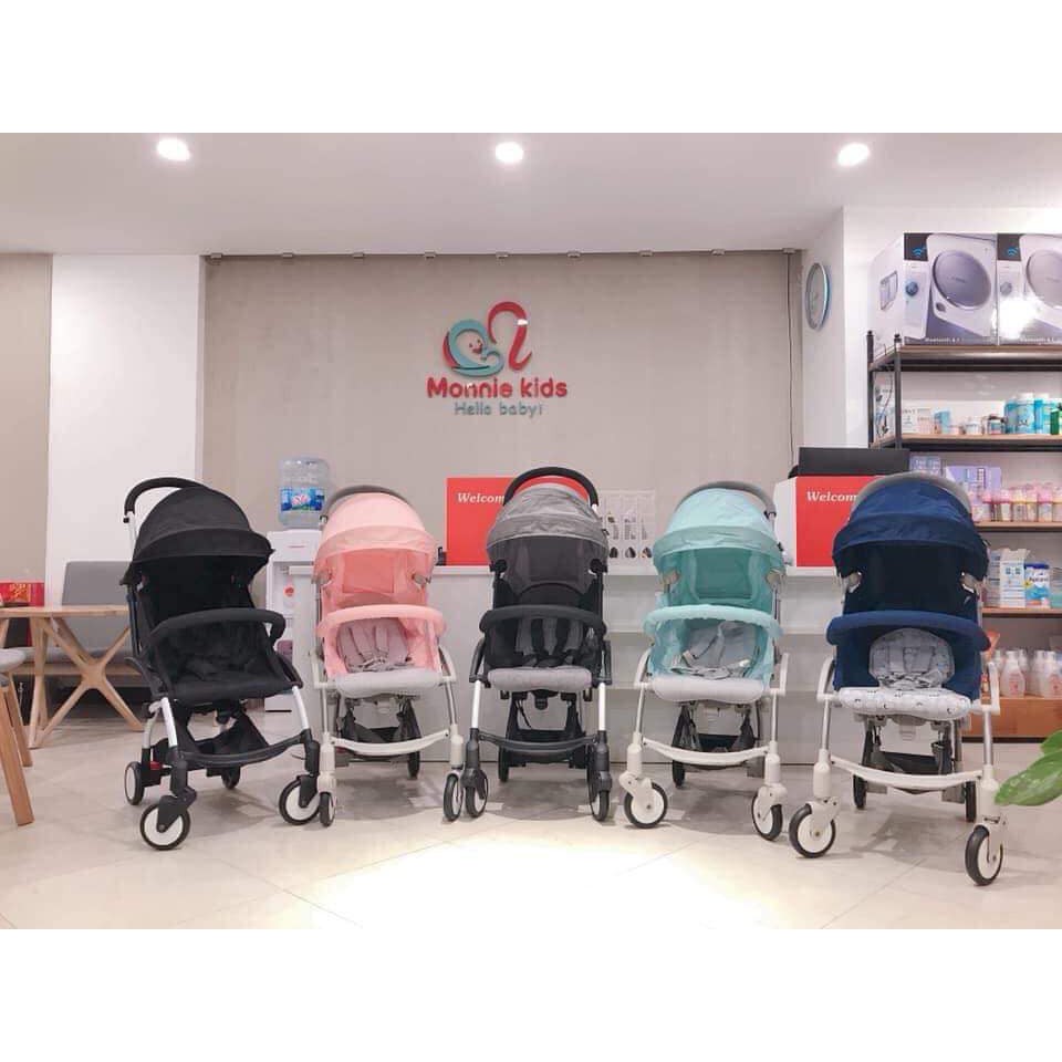 Xe đẩy VOVO Travel 2, xe nôi đẩy bé nhỏ gọn an toàn êm ái cho bé - Monnie Kids