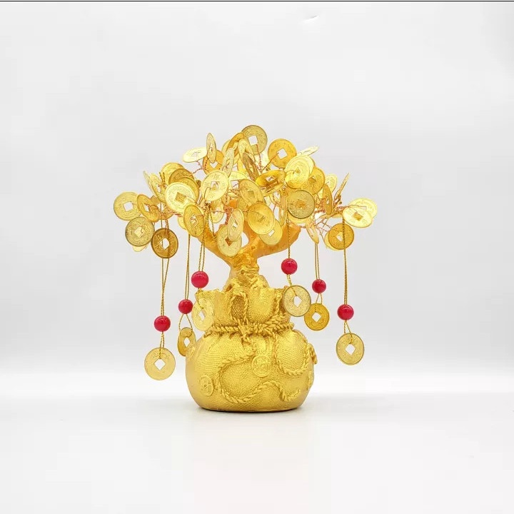 Cây đá phong thủy cây phát tài phát lộc K05 cao 23cm