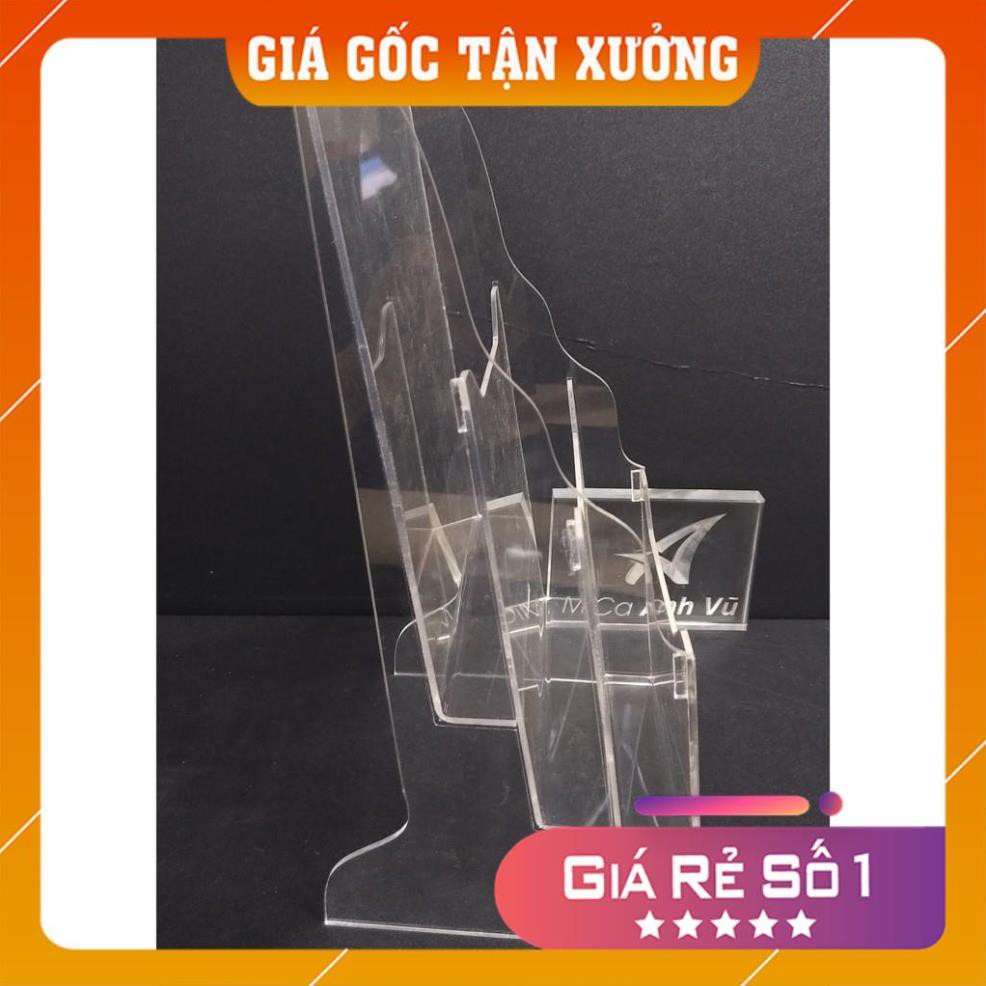 [Giá Gốc Tận Xưởng] Siêu bền - Kệ tờ rơi A5 3 ngăn mica trong để bàn