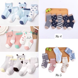 Sét 5 đôi tất cho bé từ sơ sinh đến 3 tuổi