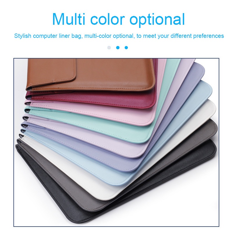 Bao Da PU Nắp Gập Kèm Giá Đỡ Đứng Sang Trọng Cho Air Pro Retina 11 12 13 16 15 XiaoMi Air 13.3 Huawei Matebook 14 16