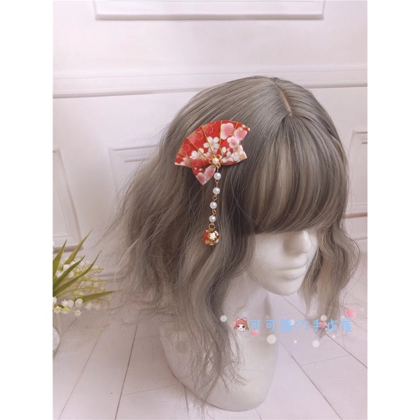 Kẹp tóc quạt phối nơ lolita - kẹp tóc bé gái