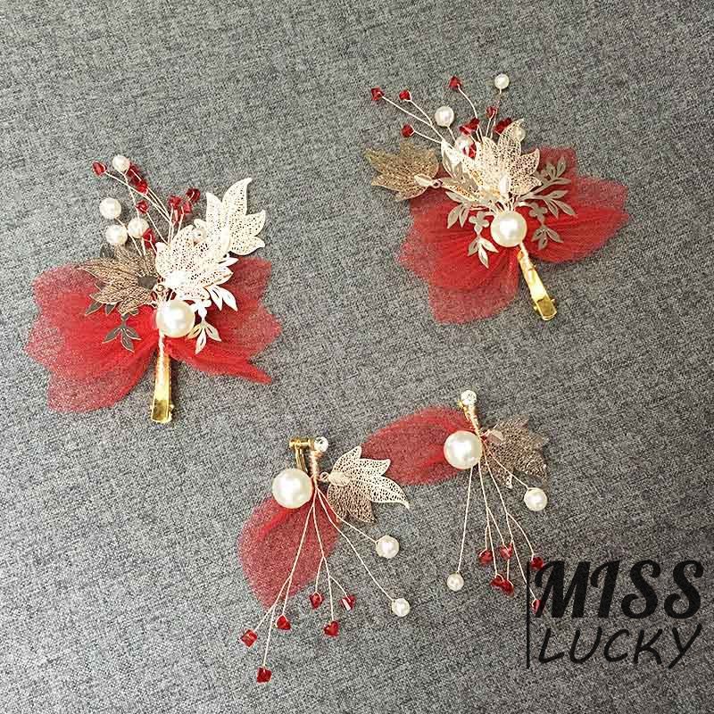 Set phụ kiện tóc và cài tóc thời trang thanh tú cho nữ