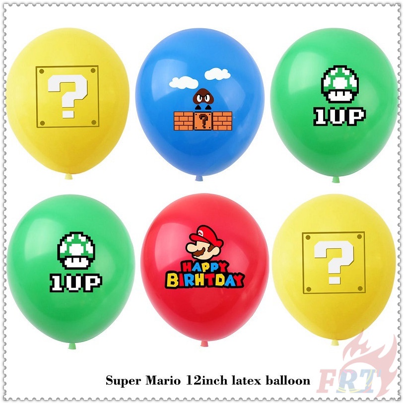 Bong bóng latex 12 inch in hình Super Mario trang trí tiệc sinh nhật 04