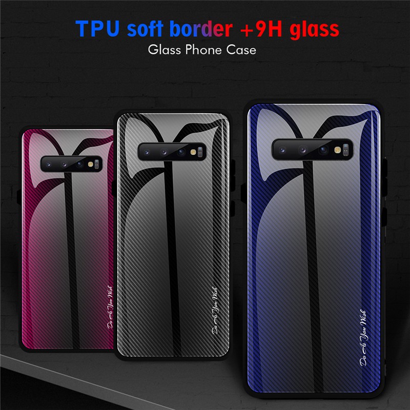 Ốp điện thoại chất liệu sợi carbon cho Samsung Galaxy S8 S9 S10 Plus S10e 5G S10Plus S9Plus S8Plus