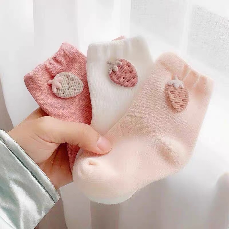 Tất cho bé_ Set 3 đôi tất/vớ đính hình cute cho bé trai và bé gái