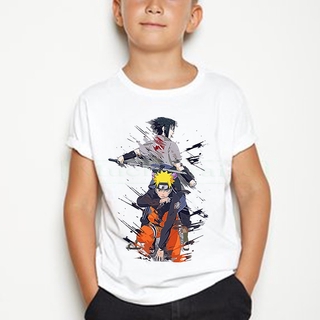 Áo Thun cotton In Hình Anime Naruto Uchiha Sasuke Itachi Thời Trang Mùa Hè 2020 Cho Bé Trai