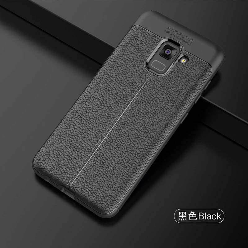 Ốp Lưng Samsung A6 dẻo vân giả da chống sốc