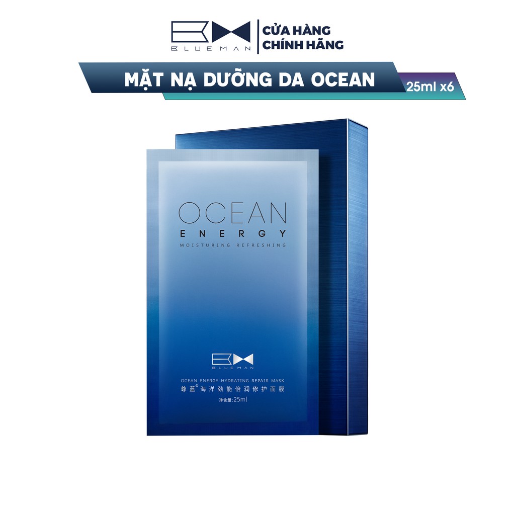 Mặt Nạ Nam Dưỡng Ẩm Da Ocean BLUEMAN Se Khít Lỗ Chân Lông 25ml x 6 miếng ZL15020550