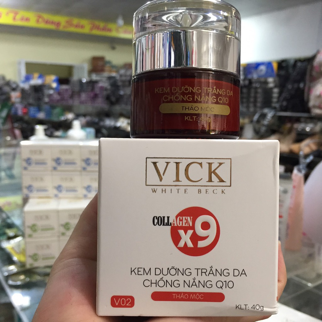 Kem dưỡng trắng da chống nắng Q10 Vick 40g V02