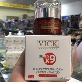 Kem dưỡng trắng da chống nắng Q10 Vick 40g V02