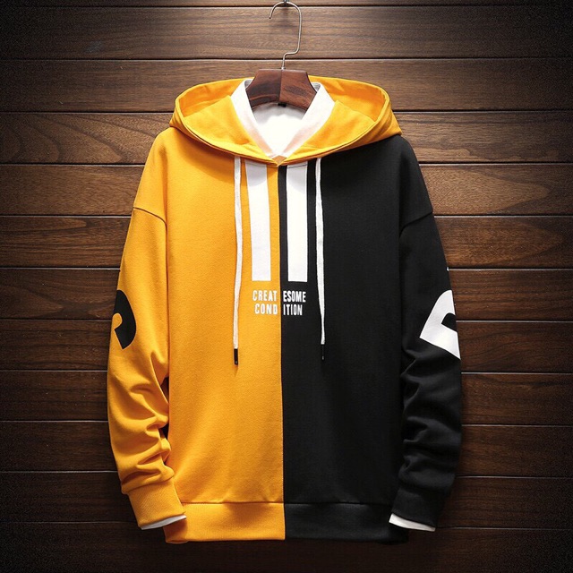 Áo khoác nỉ hoddie nam phối màu Because_ ảnh thật | BigBuy360 - bigbuy360.vn