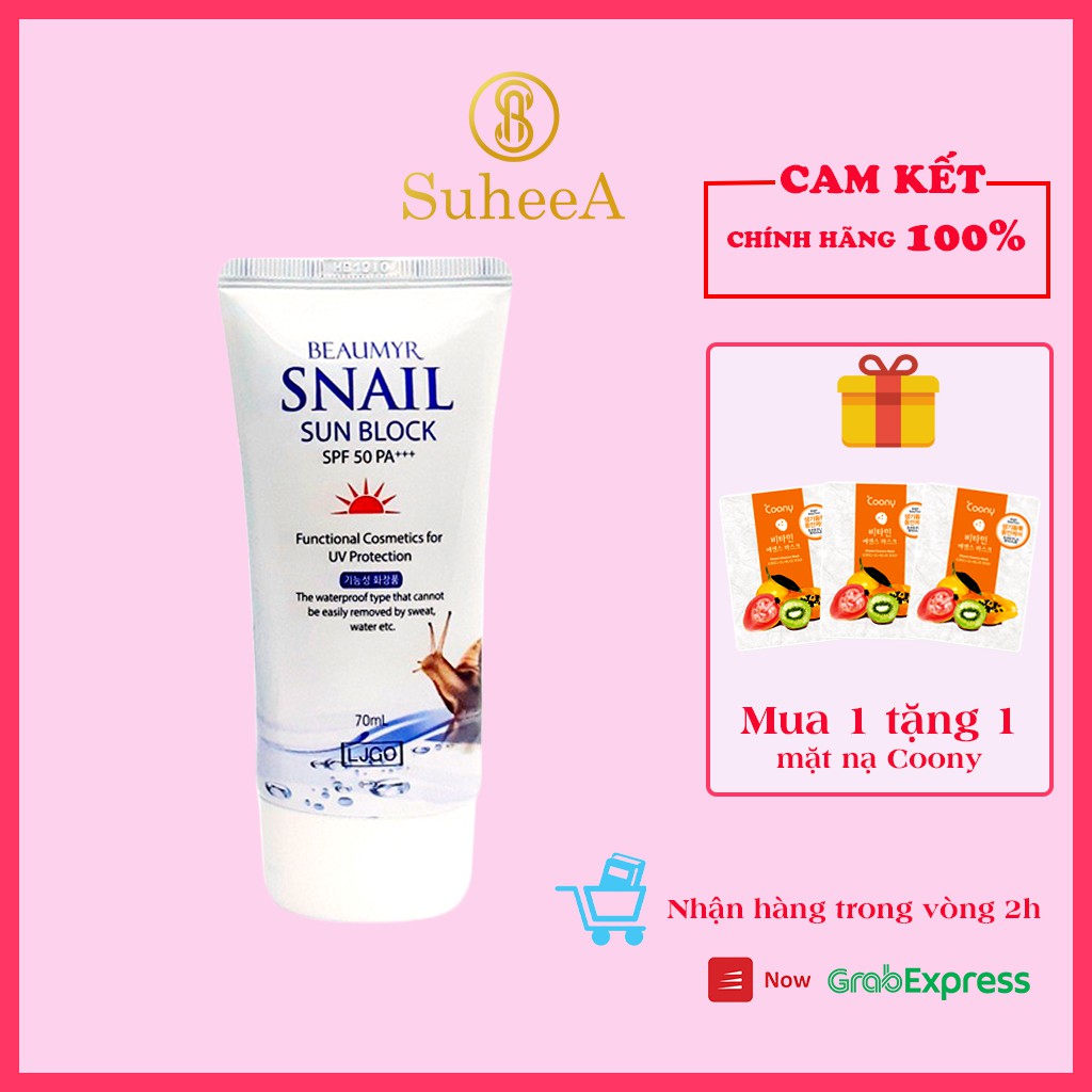 Kem chống nắng dưỡng trắng Snail Sun Block Hàn Quốc 70ml